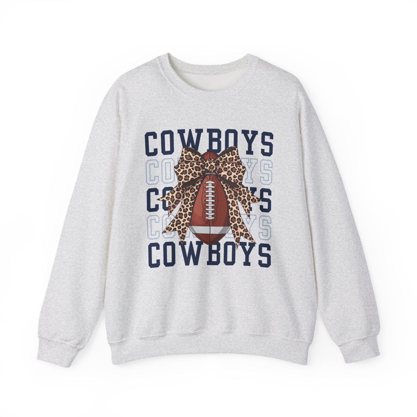 Cowboys Leopard Bow Crewneck