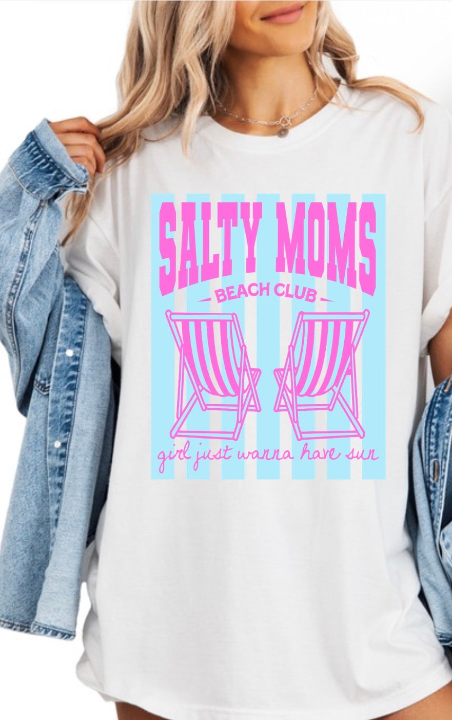 Salty Moms Beach Club T-Shirt