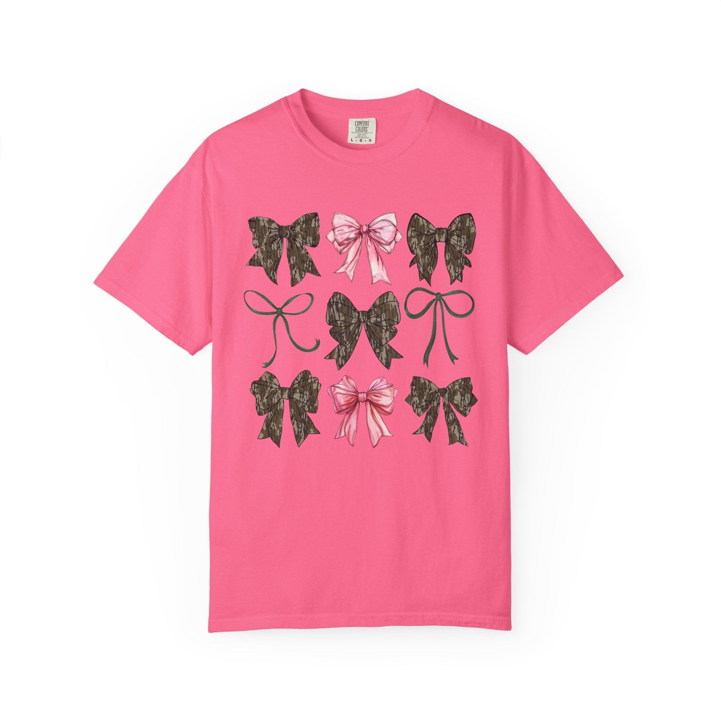 Camo Bow Pattern T‑Shirt