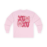 XOXO Pink Bow Long Sleeve Tee