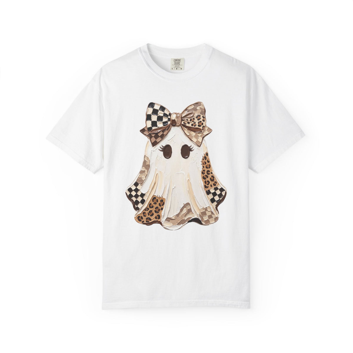 Ghost with Leopard Bow T-Shirt