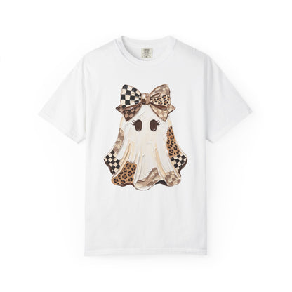 Ghost with Leopard Bow T-Shirt