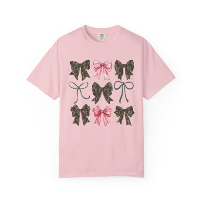 Camo Bow Pattern T‑Shirt
