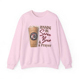 Running on Seven Brew & a Prayer Crewneck