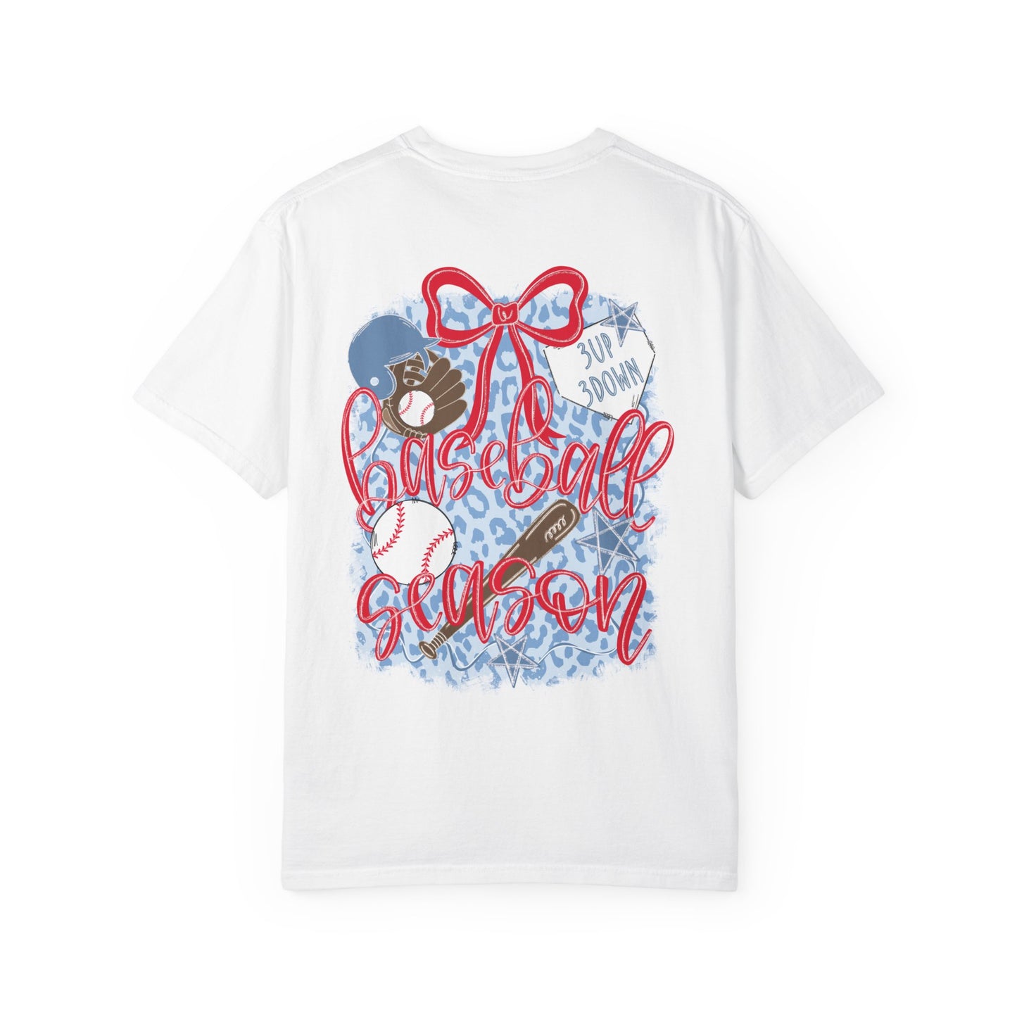 ‘Baseball Season' Graphic Tee with glove, bat & bow