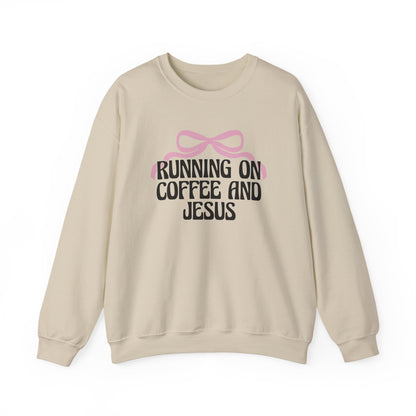 "Running on Coffee and Jesus" Crewneck