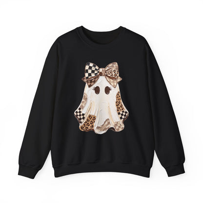 Leopard Bow Ghost Sweatshirt