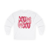 XOXO Pink Bow Long Sleeve Tee
