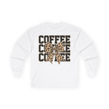 Coffee Leopard Bow Long Sleeve Tee