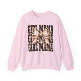 Girl Mama Leopard Bow Crewneck