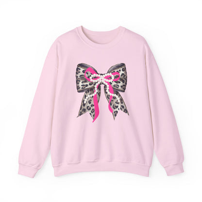 Pearl Leopard Bow Crewneck