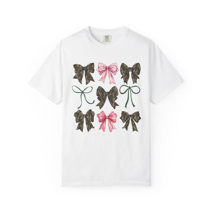 Camo Bow Pattern T‑Shirt