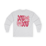 XOXO Pink Bow Long Sleeve Tee