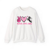 Peace, Love, Cupid Crewneck