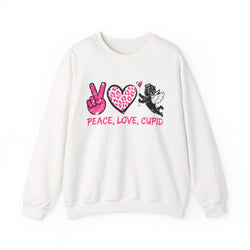 Peace, Love, Cupid Crewneck
