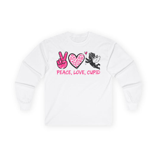 Peace, Love, Cupid Long Sleeve Tee