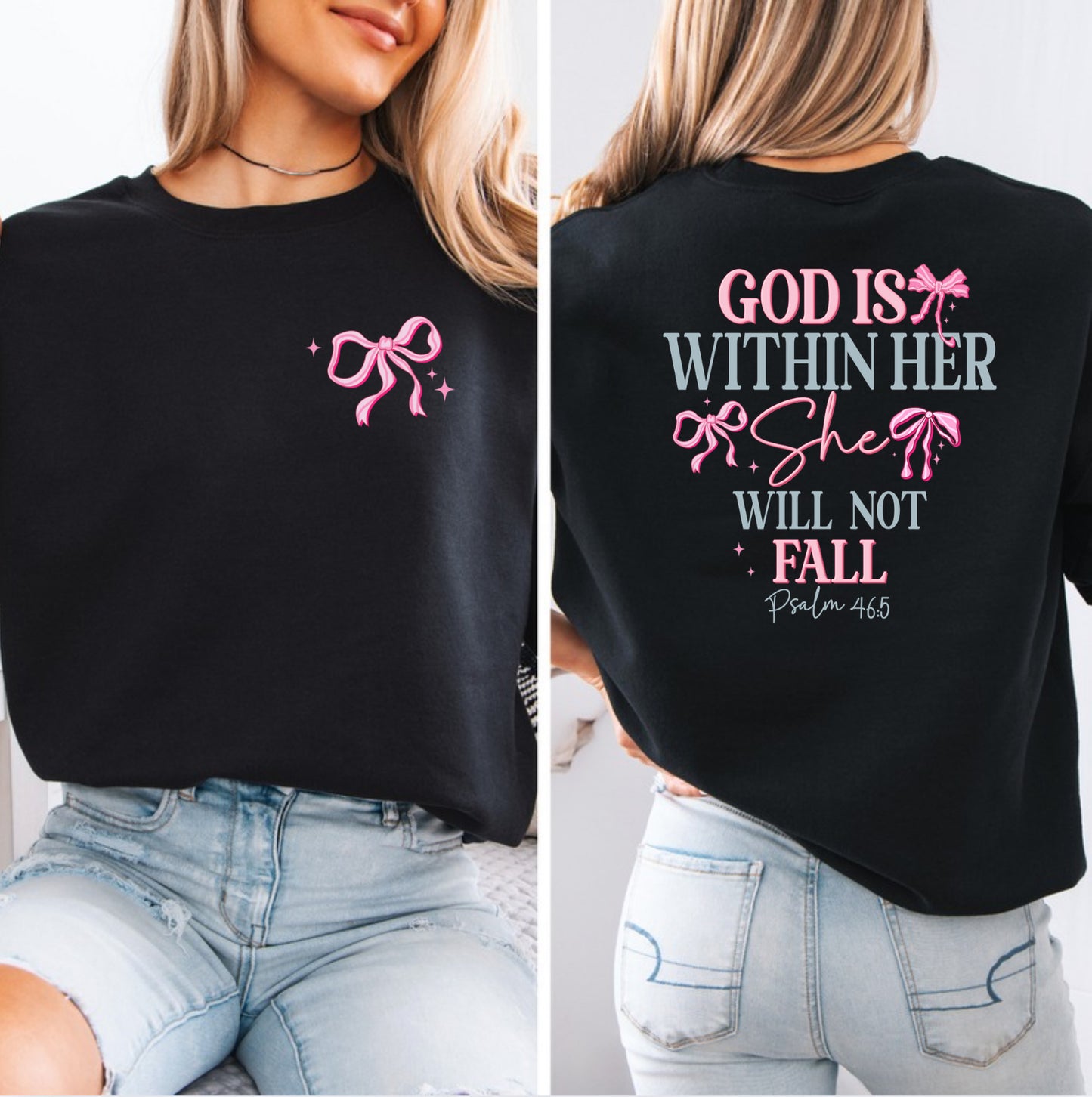 “God Is Within Her She Will Not Fall" Crewneck