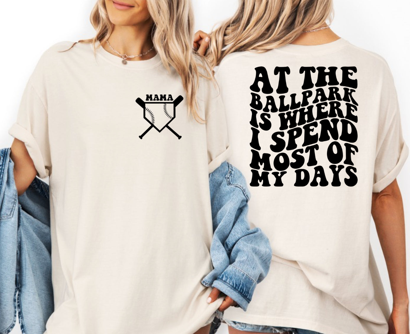 “At The Ballpark Is Where I Spend Most Of My Days” T-Shirt
