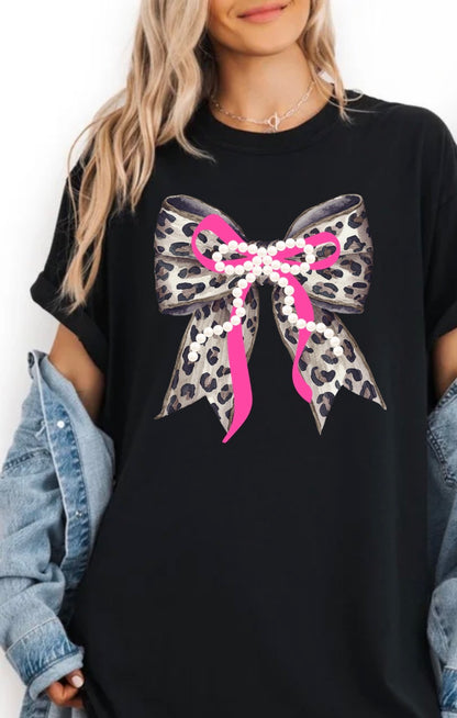 Pearl Leopard Bow T-Shirt