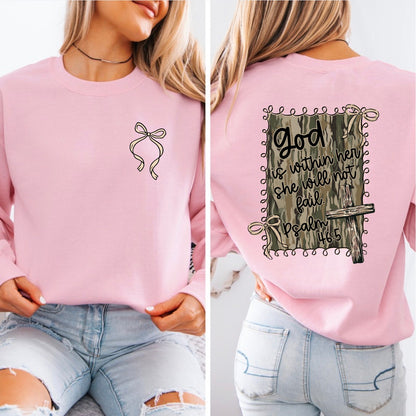 “God is within her; she will not fail" Crewneck