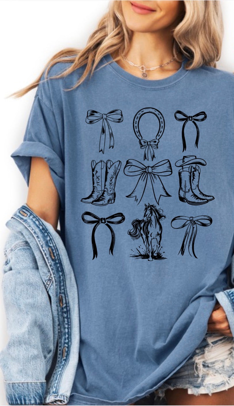 Cowboy Boots & Bows T-Shirt