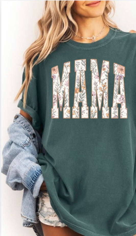 Mama Floral Graphic T-Shirt