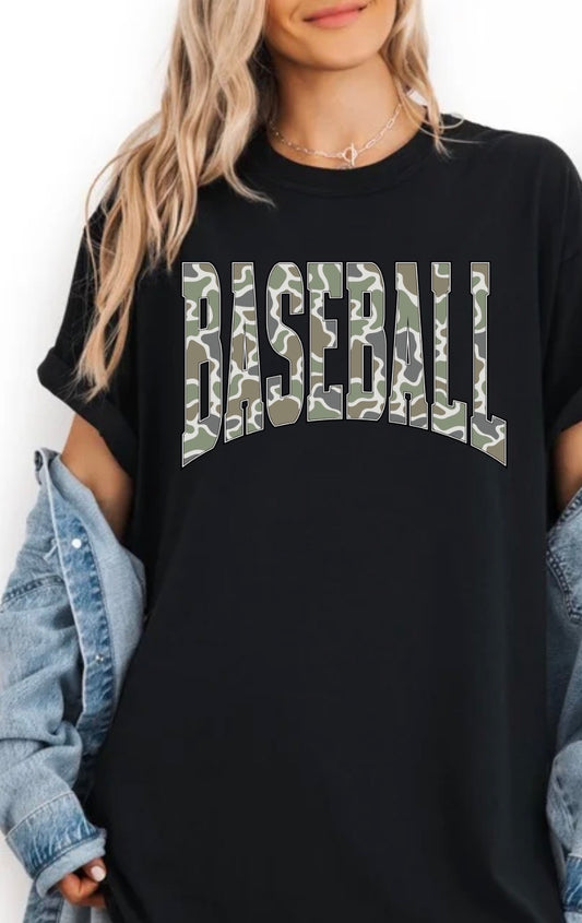 Baseball Camo Graphic T-Shirt