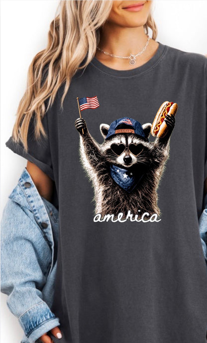 America Raccoon T-Shirt
