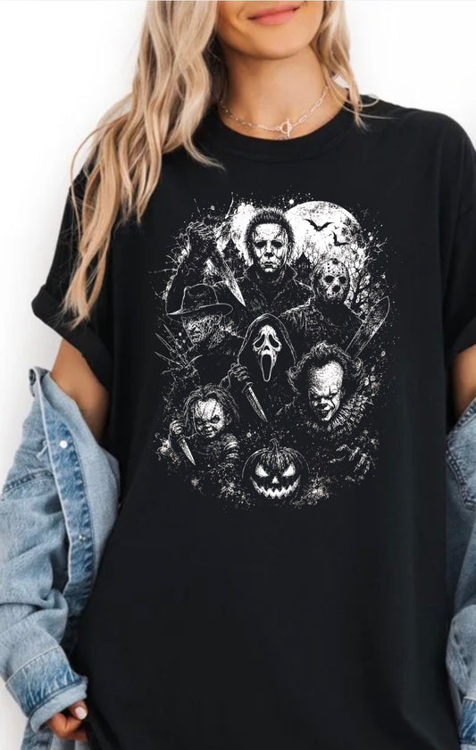 Horror Icons Collage T-Shirt