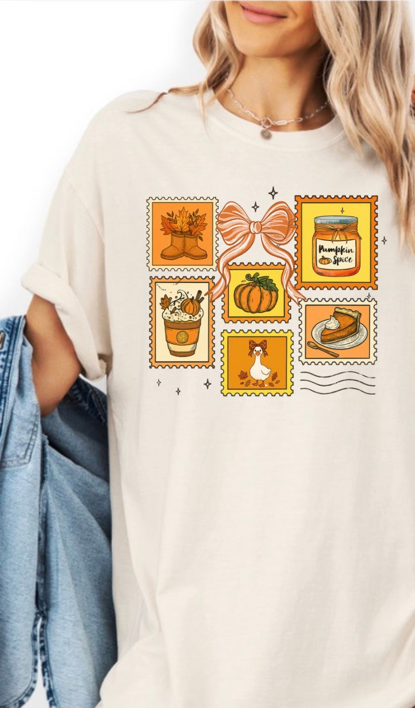 Fall Stamp Collage T-Shirt