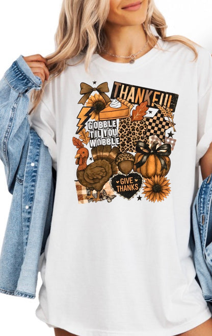 Thankful Fall Collage T-Shirt