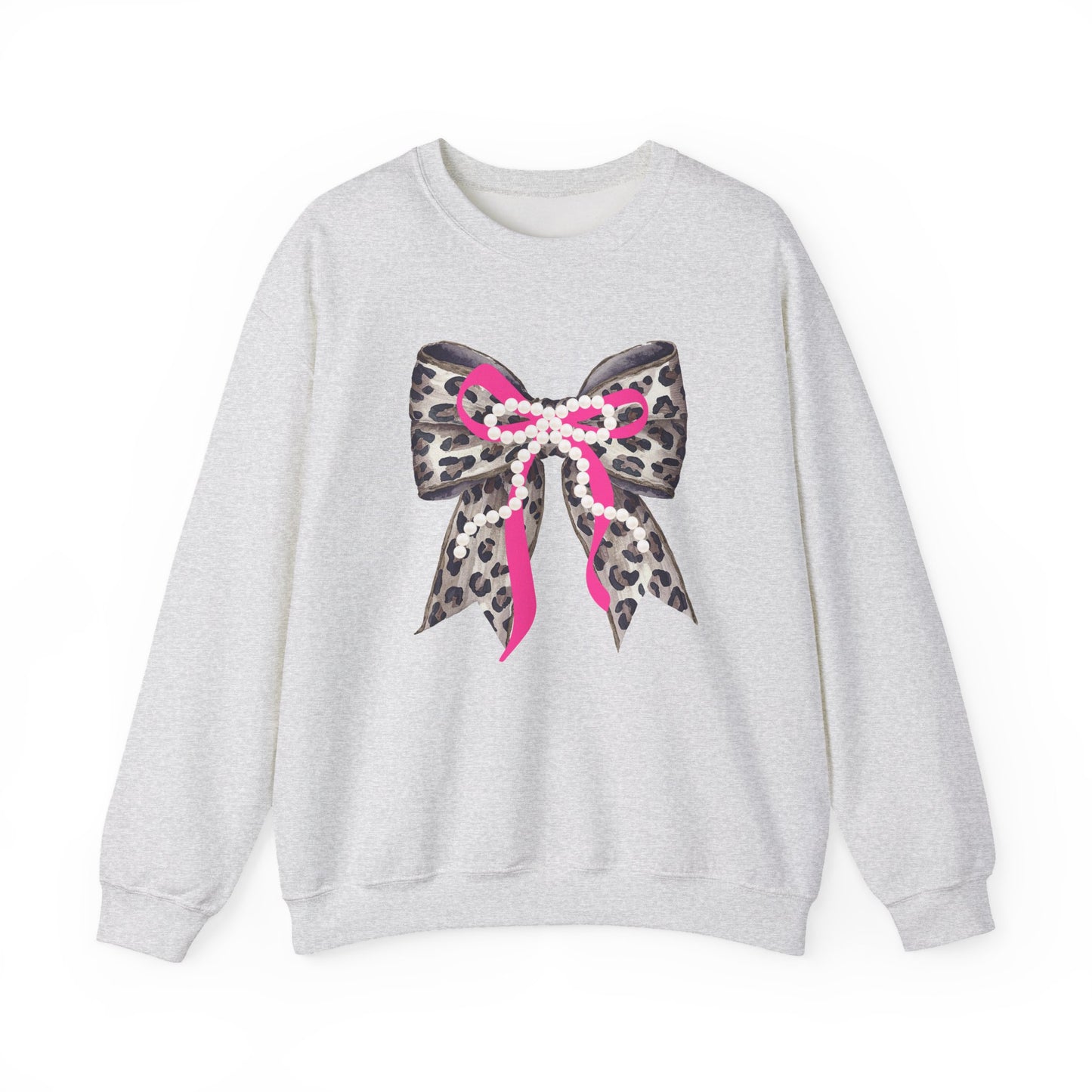 Pearl Leopard Bow Crewneck
