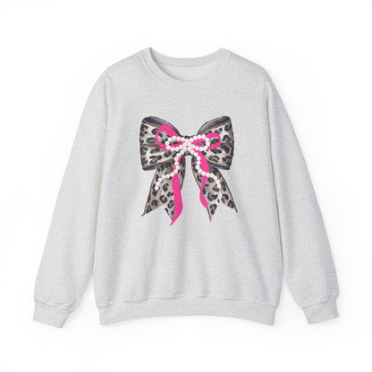 Pearl Leopard Bow Crewneck