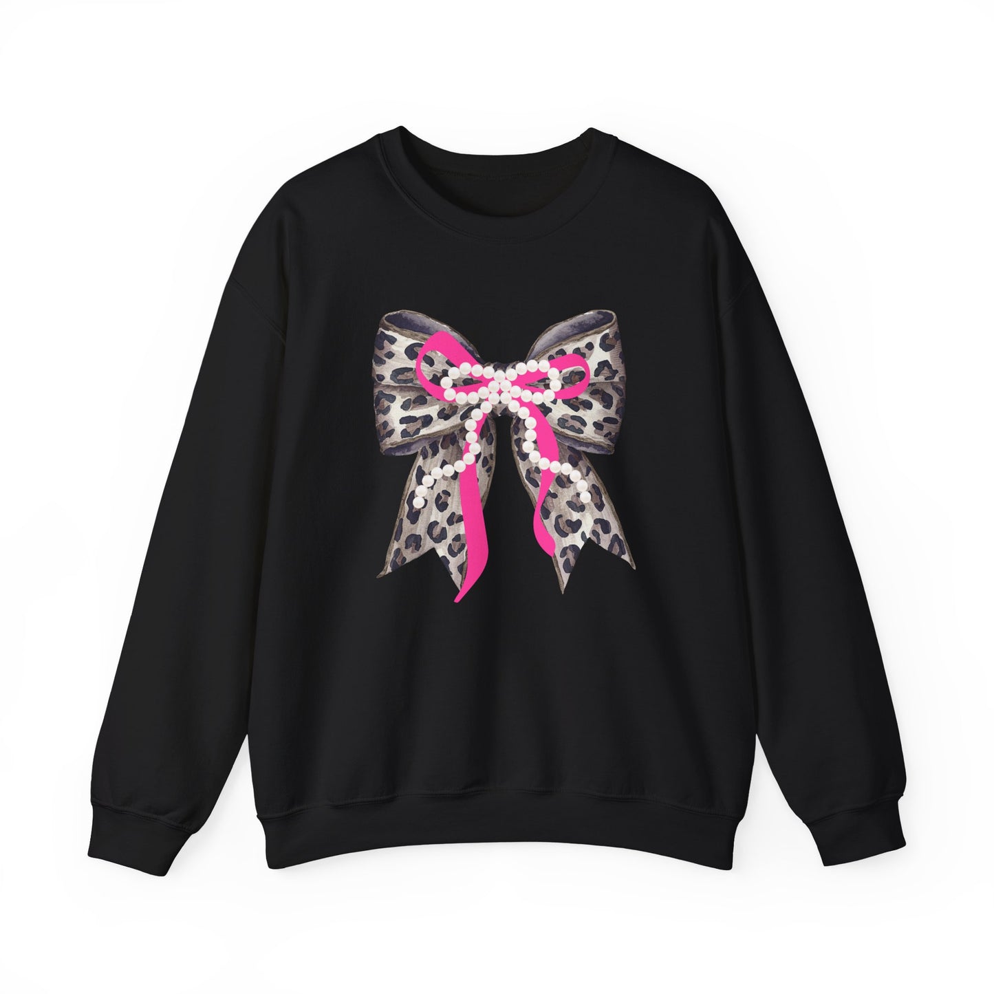 Pearl Leopard Bow Crewneck