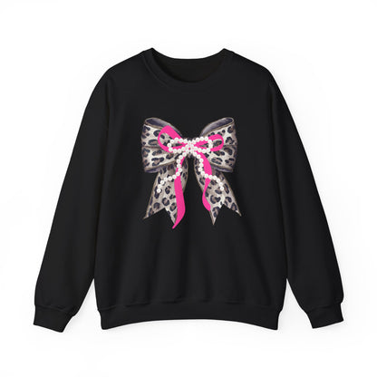 Pearl Leopard Bow Crewneck