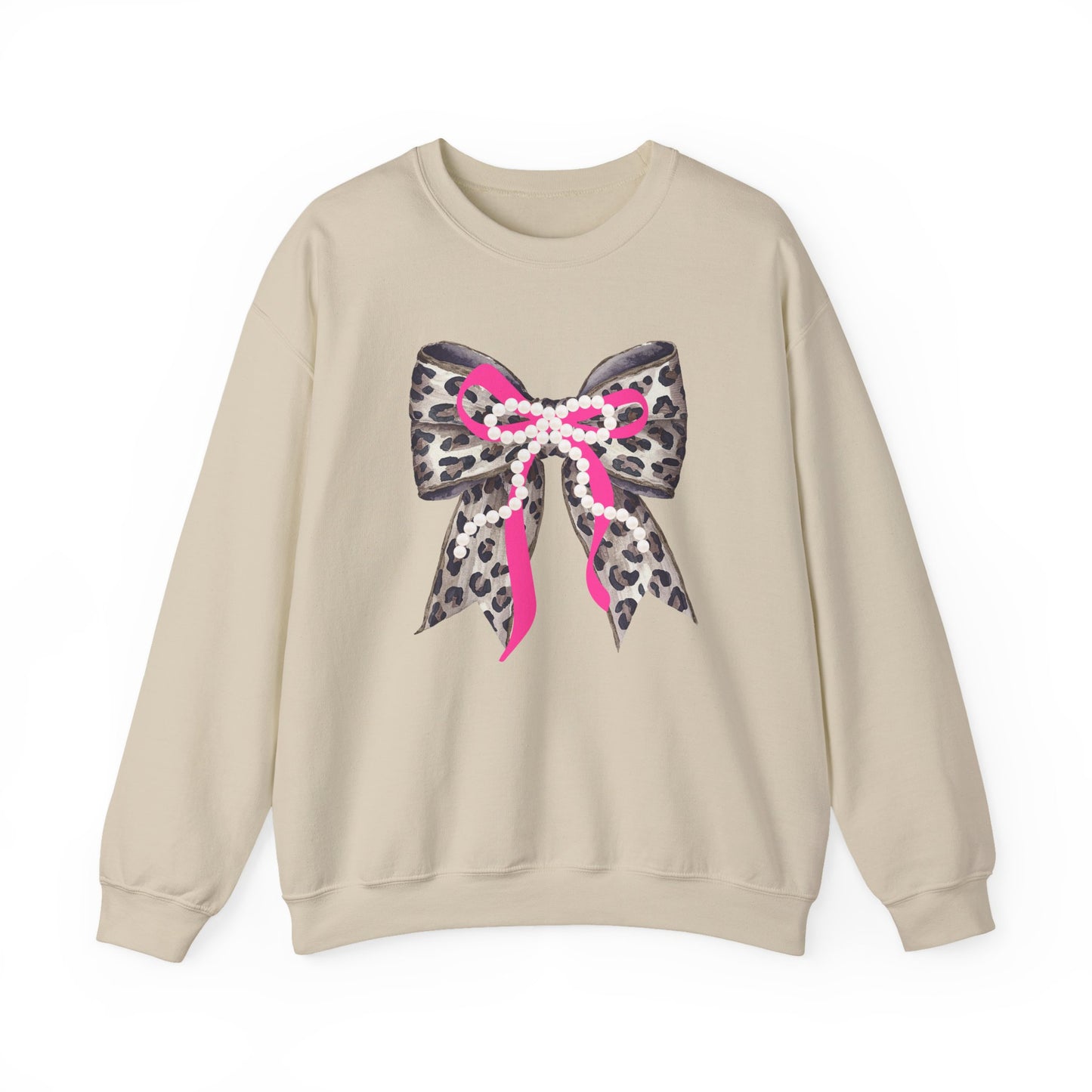 Pearl Leopard Bow Crewneck