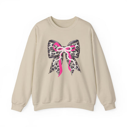 Pearl Leopard Bow Crewneck
