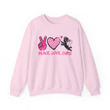 Peace, Love, Cupid Crewneck