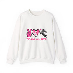 Peace, Love, Cupid Crewneck