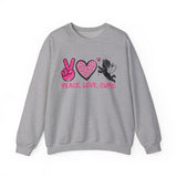 Peace, Love, Cupid Crewneck