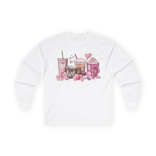 Valentine Coffee & Sweets Long Sleeve Tee