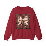 Girl Mama Leopard Bow Crewneck