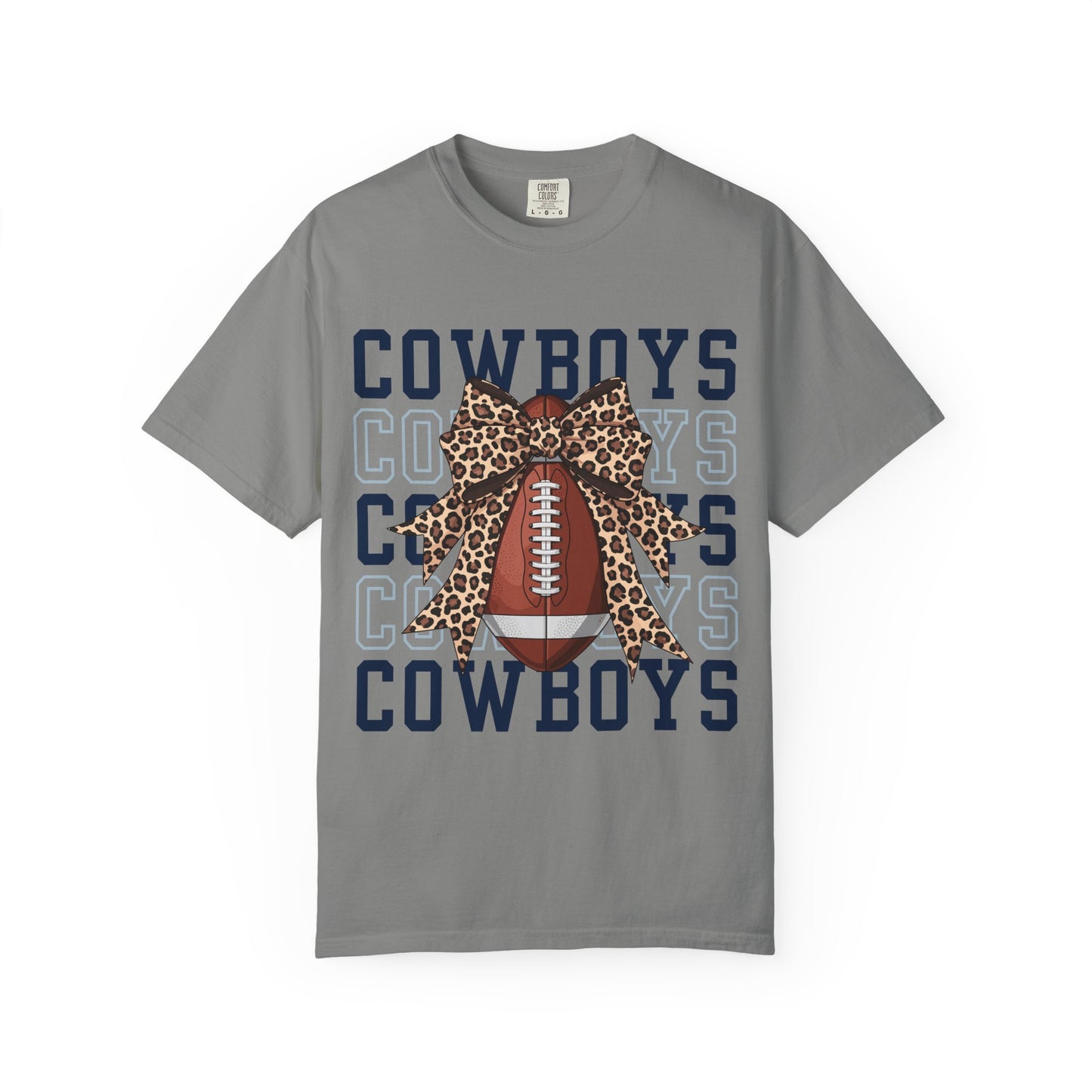 Cowboys Leopard Bow Football T-Shirt